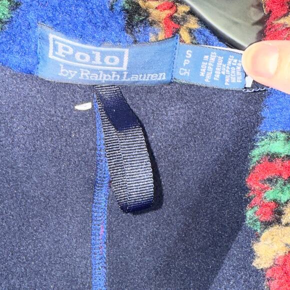 Polo Ralph Lauren Men's Paisley Pile Fleece Jacket navy small $398 - Picture 6 of 10